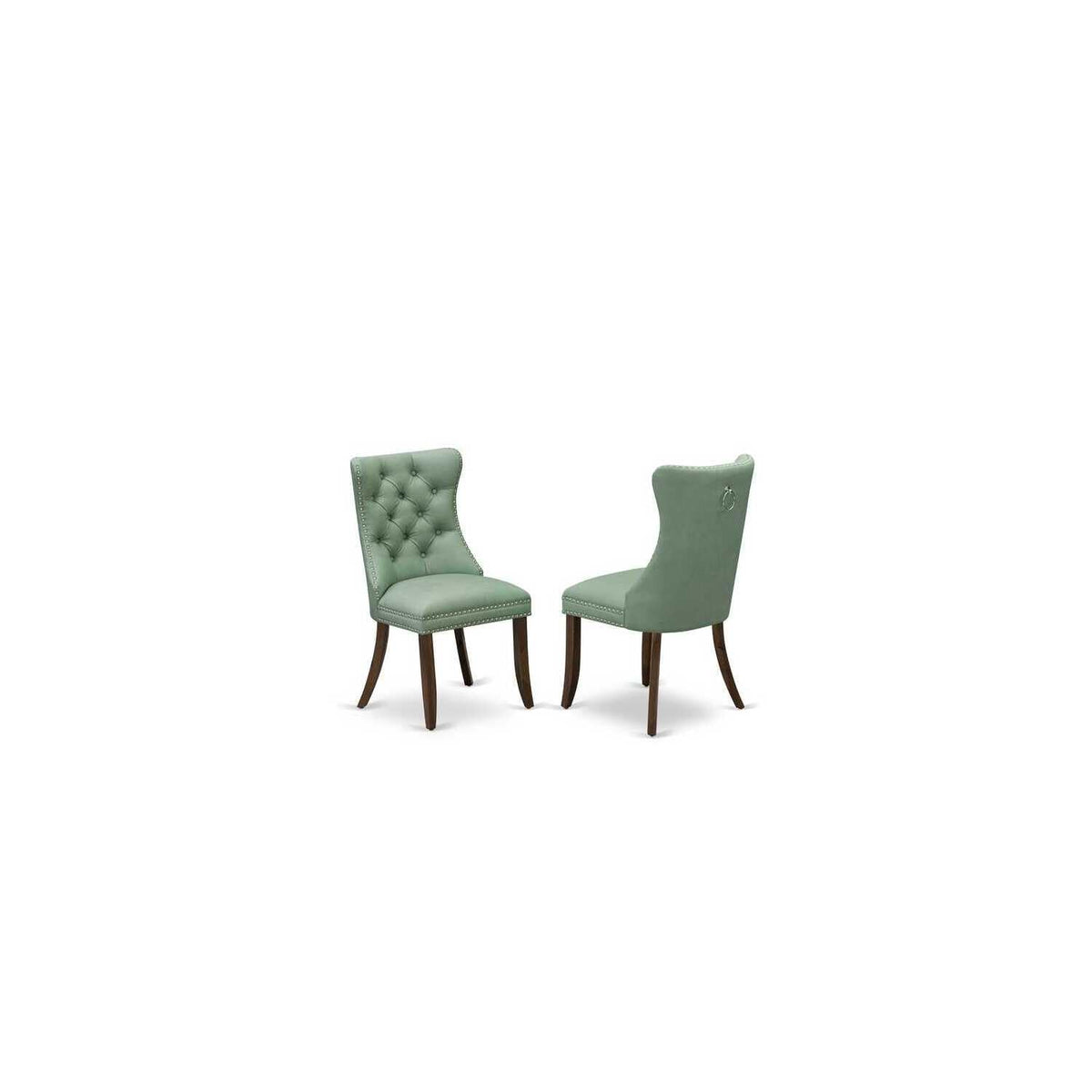 9 Piece Dining Room Set with Green Chairs Y274