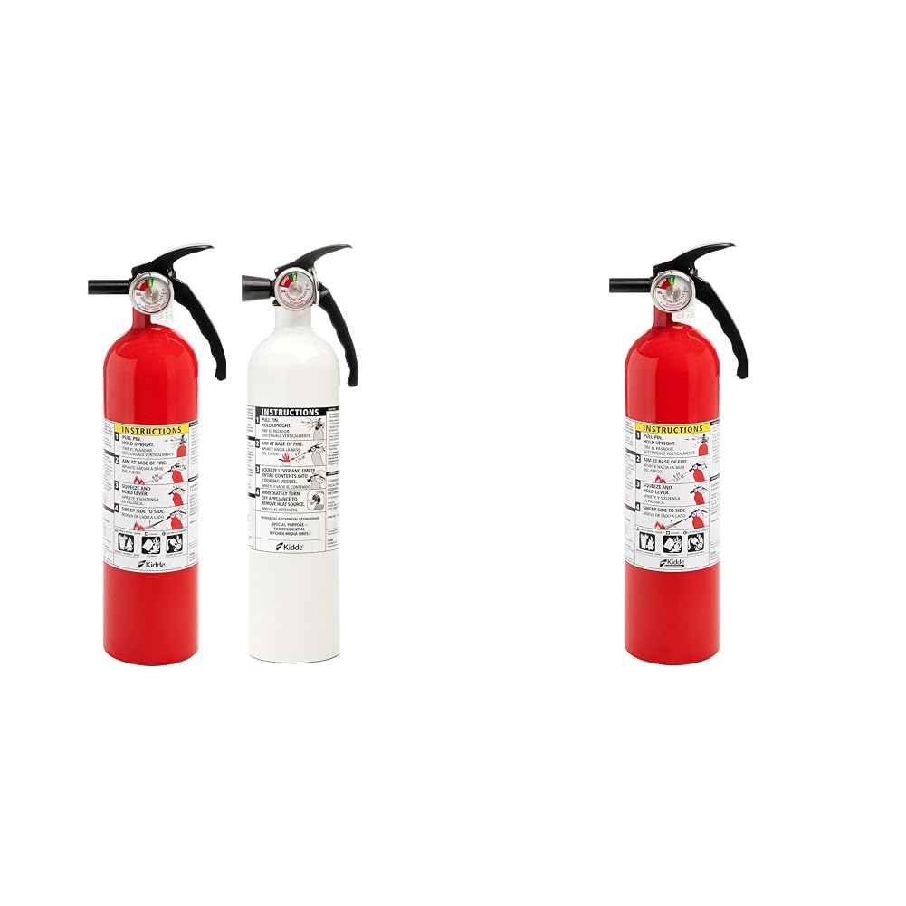 2 Pack Red Dry Chemical Fire Extinguisher with Mounting Bracket C31613