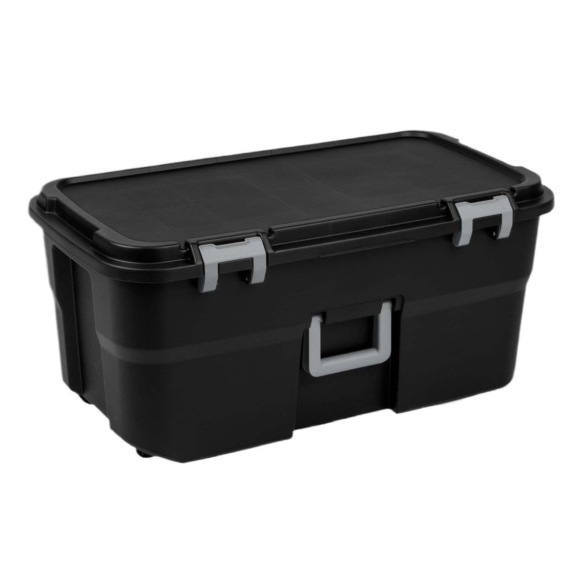 22 Gallon Black Wheeled Plastic Storage Trunk T895