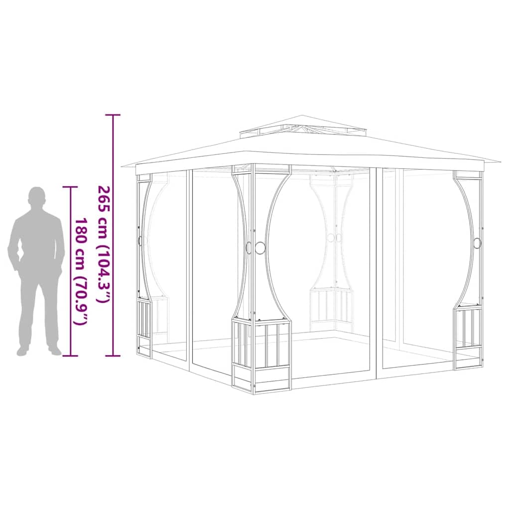 9.8'x9.8' Pop Up Outdoor Gazebo with Mosquito Netting J307369