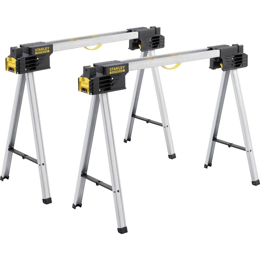 Folding Metal Sawhorse Pair 900kg Load Capacity Y764928