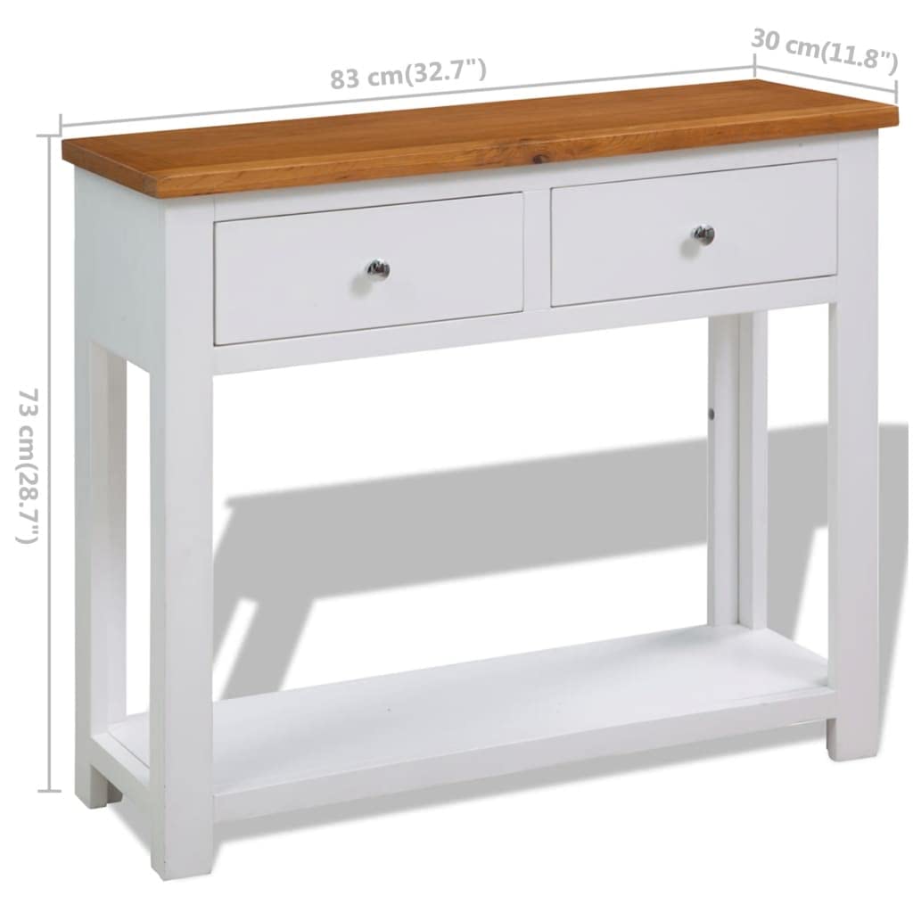Console Table Side Table Entryway Table Solid Oak Wood M32269