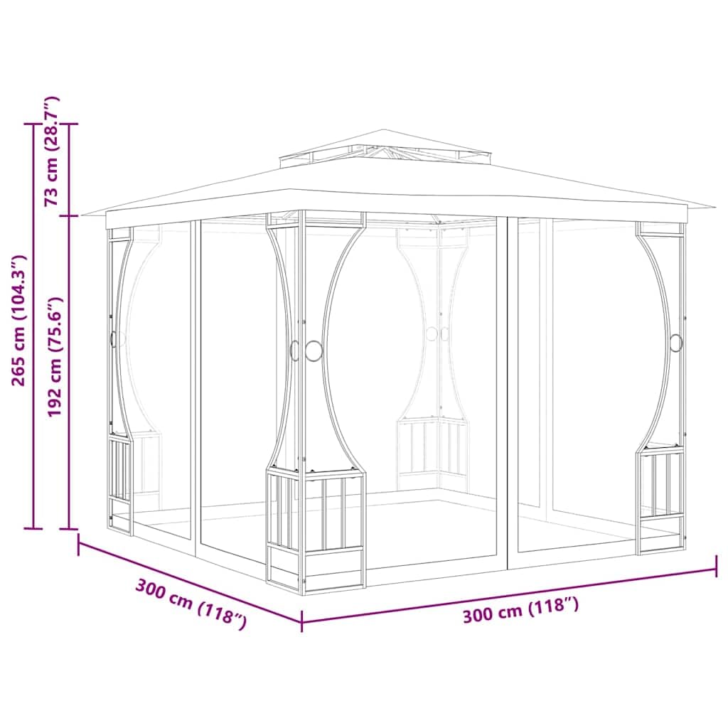 9.8'x9.8' Pop Up Outdoor Gazebo with Mosquito Netting J307369