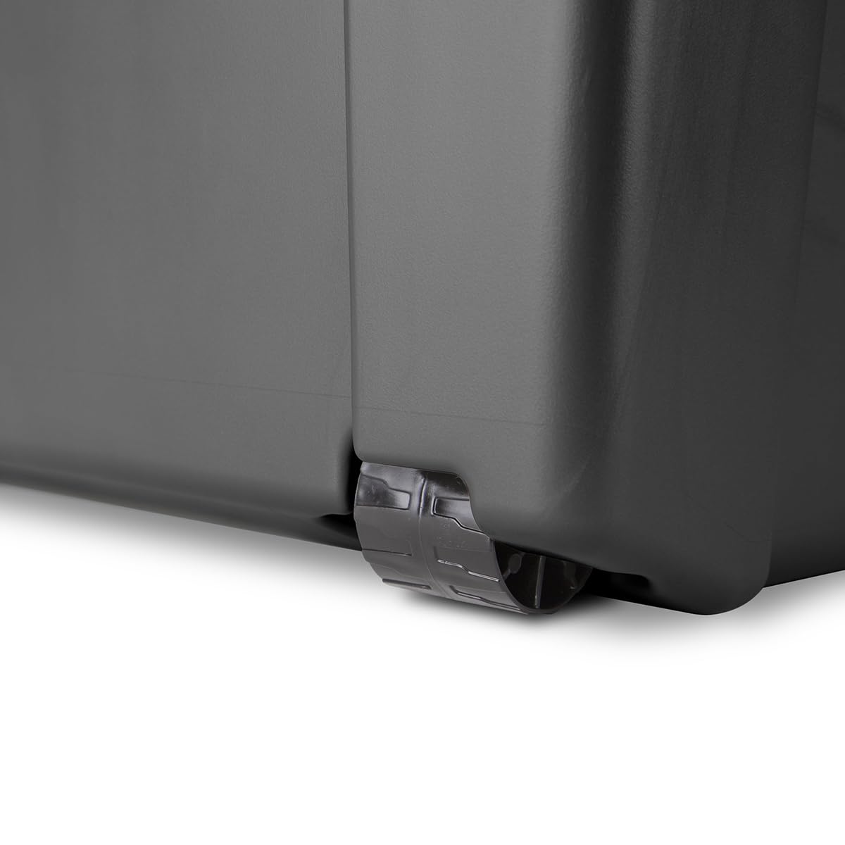 23 Gallon Lockable Storage Tote with Wheels Black E5735