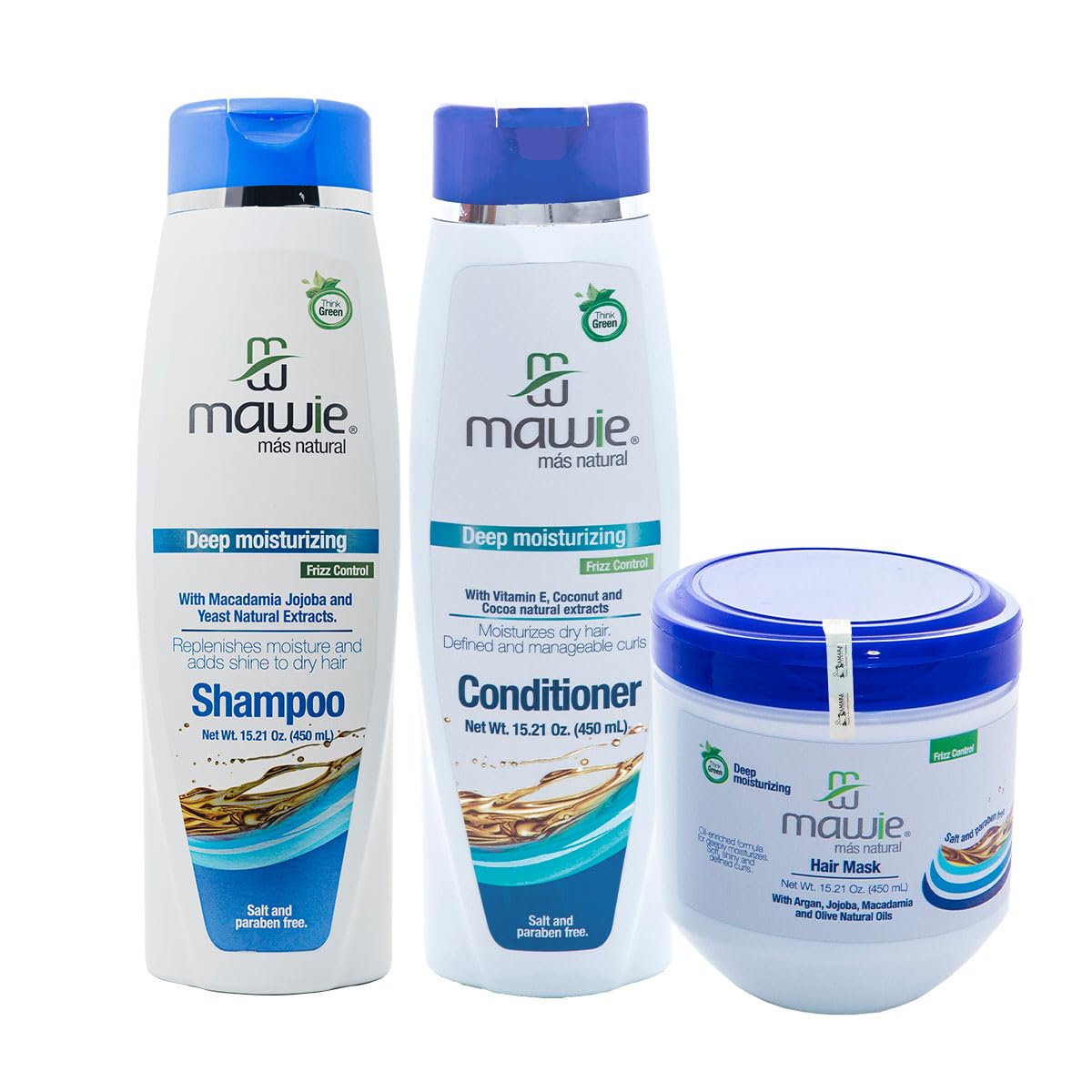 Moisturizing Shampoo, Conditioner & Hair Mask Set Q567
