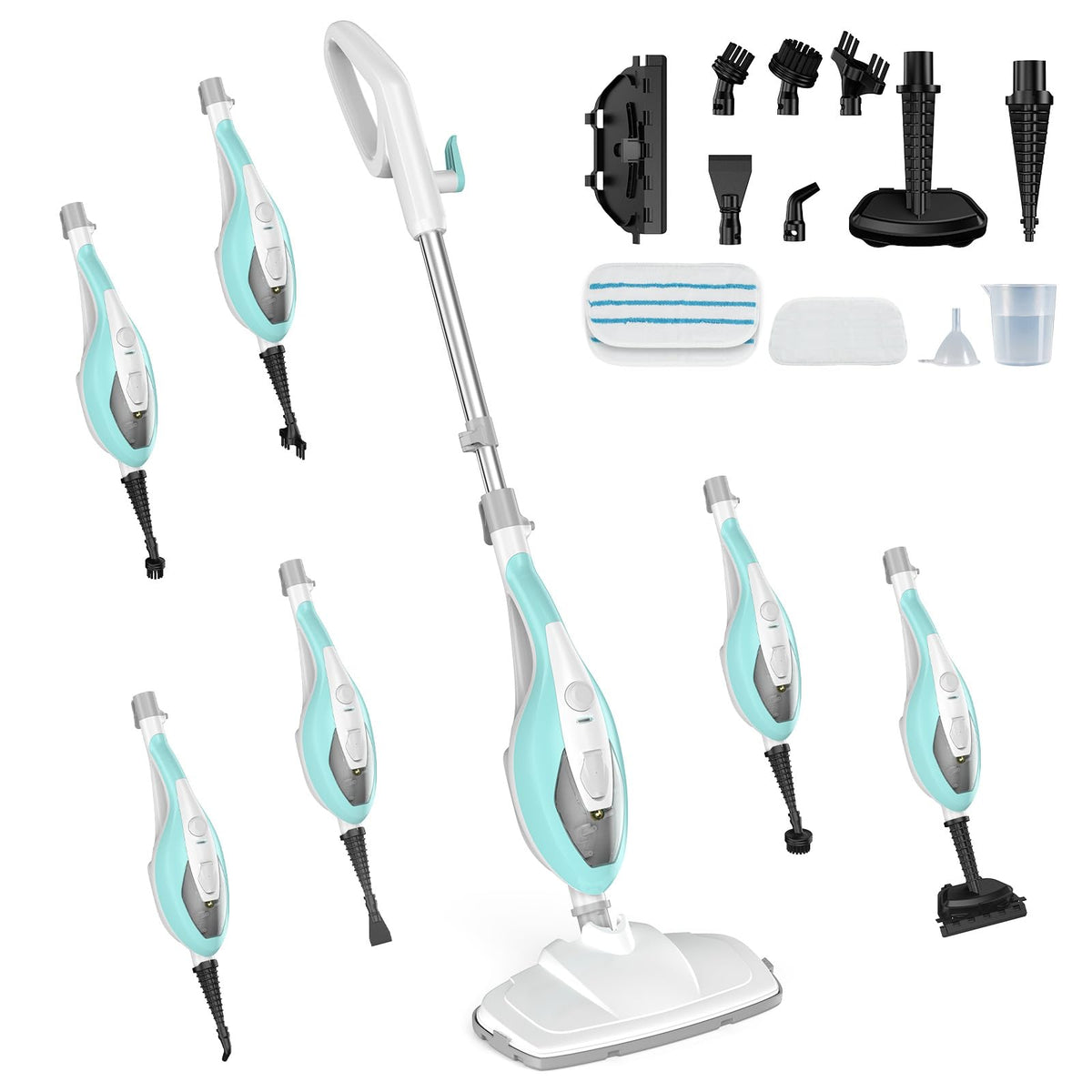 1550W Detachable Handheld Steam Mop with 2 Reusable Pads F330172