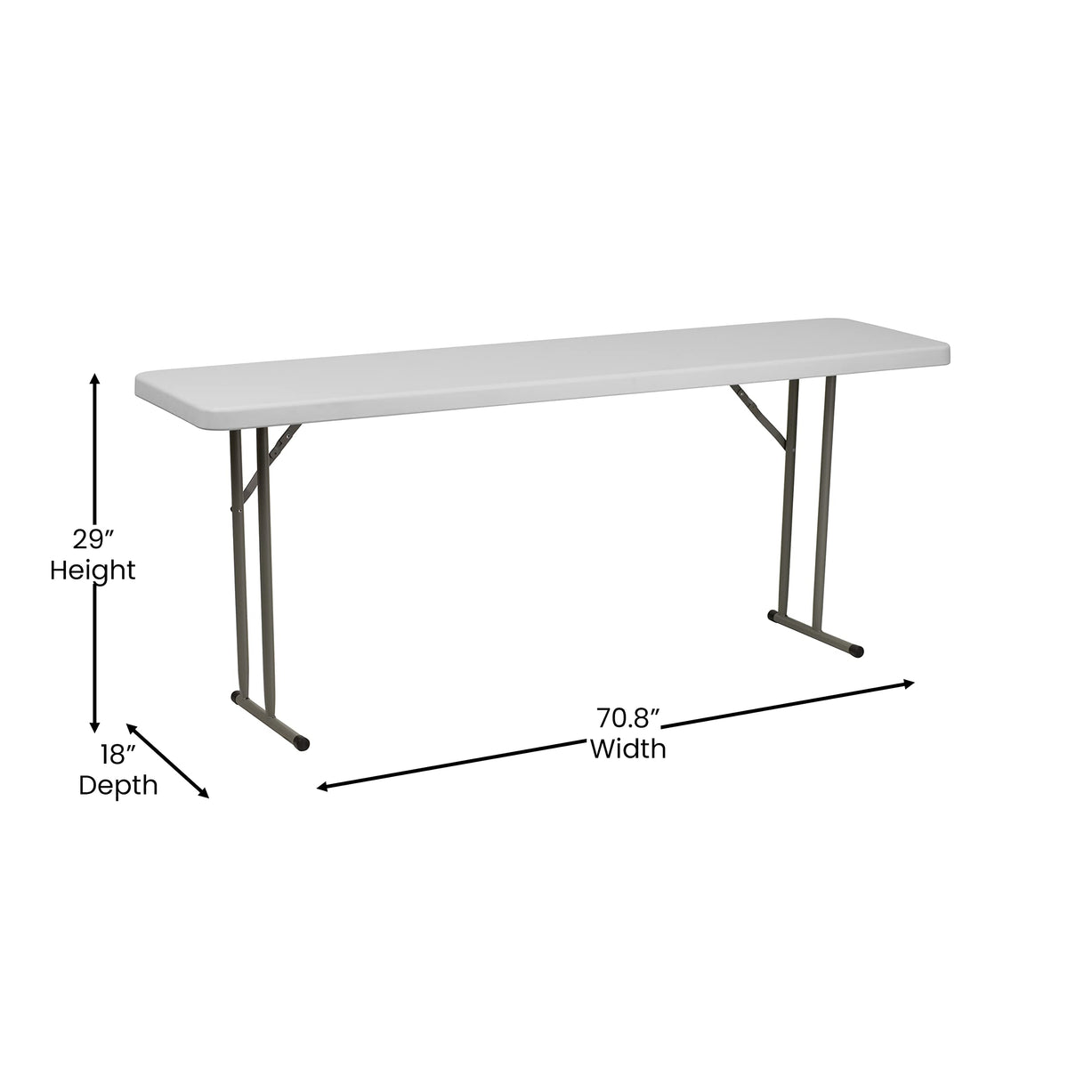 15 Pack 6-Foot Granite White Plastic Folding Table P2732