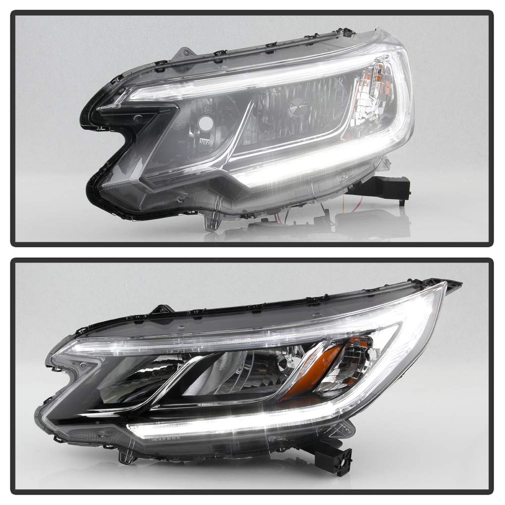 For 2015-2016 Honda CRV Halogen Type LED DRL Headlights Assembly Pair Set Left+Right A2176