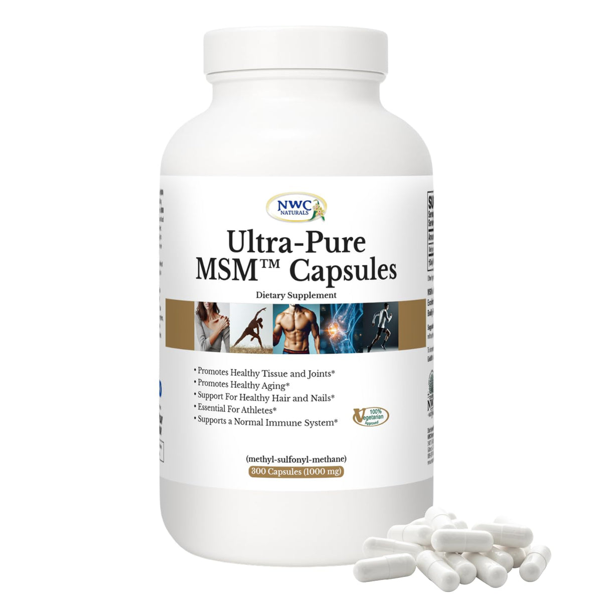 MSM Capsules 1000 mg 300 Count U9512