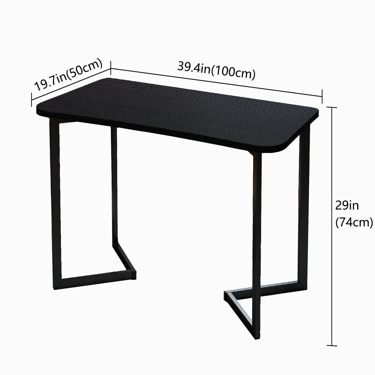 40 Inch Black Computer Desk W7345