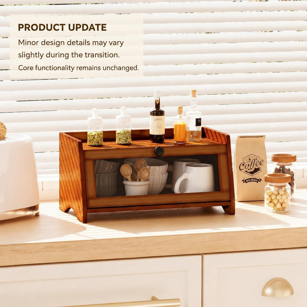 Brown Bamboo Bread Box O597192