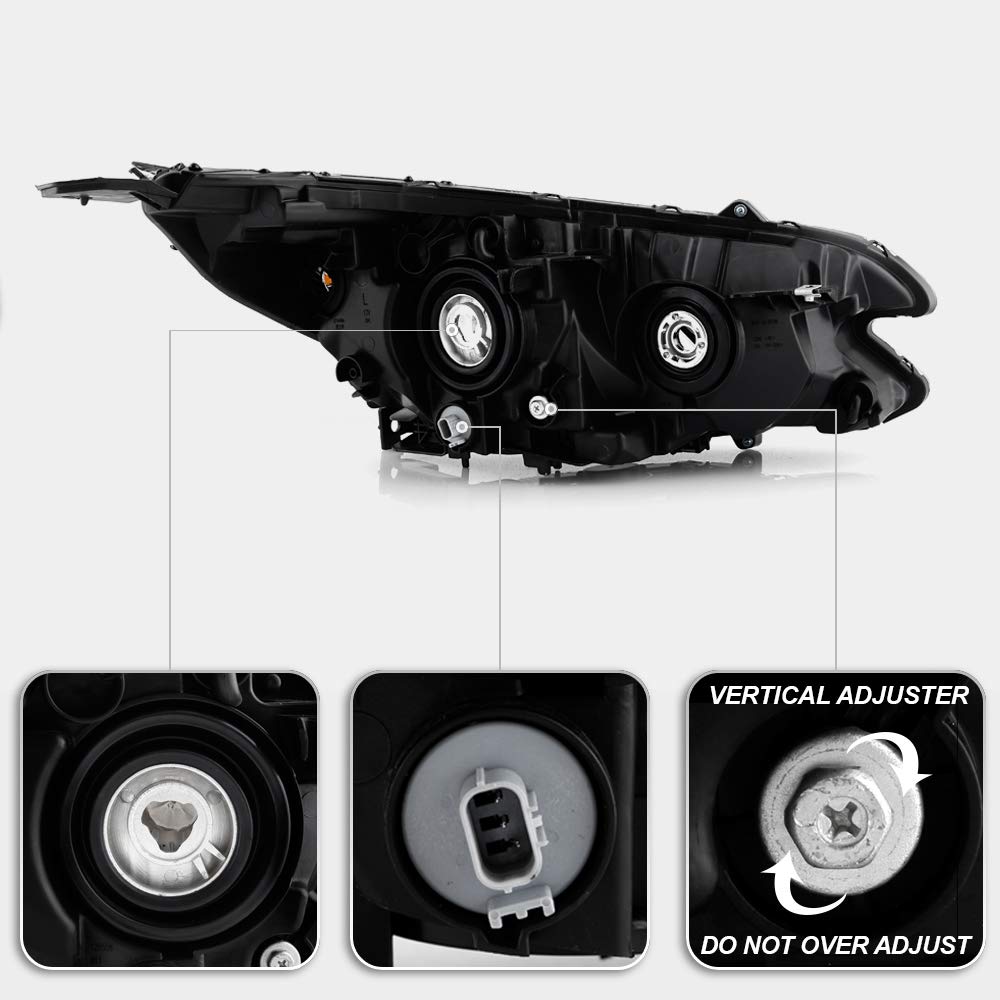 For 2015-2016 Honda CRV Halogen Type LED DRL Headlights Assembly Pair Set Left+Right A2176