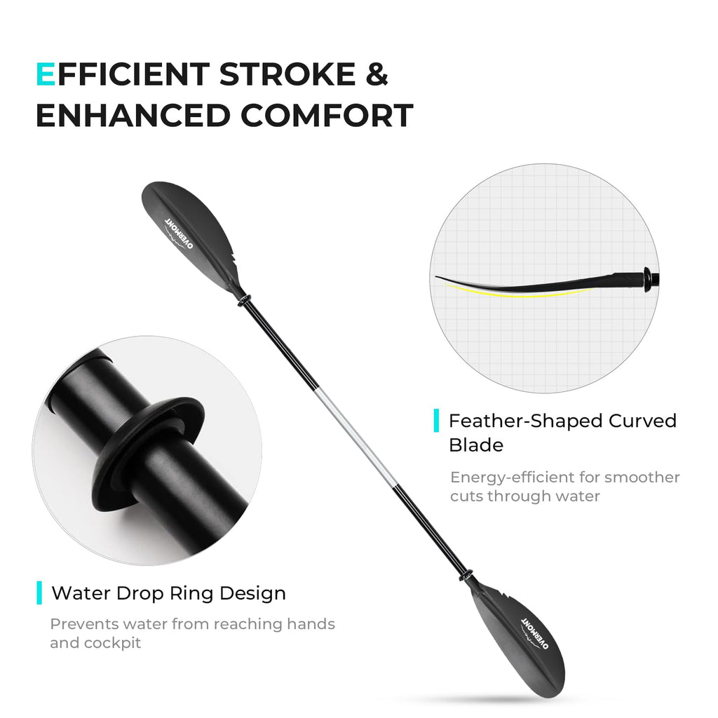Heavy Duty Aluminum Alloy Kayak Paddles with Leash X8876