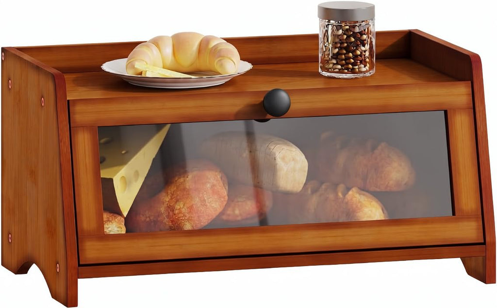 Brown Bamboo Bread Box O597192