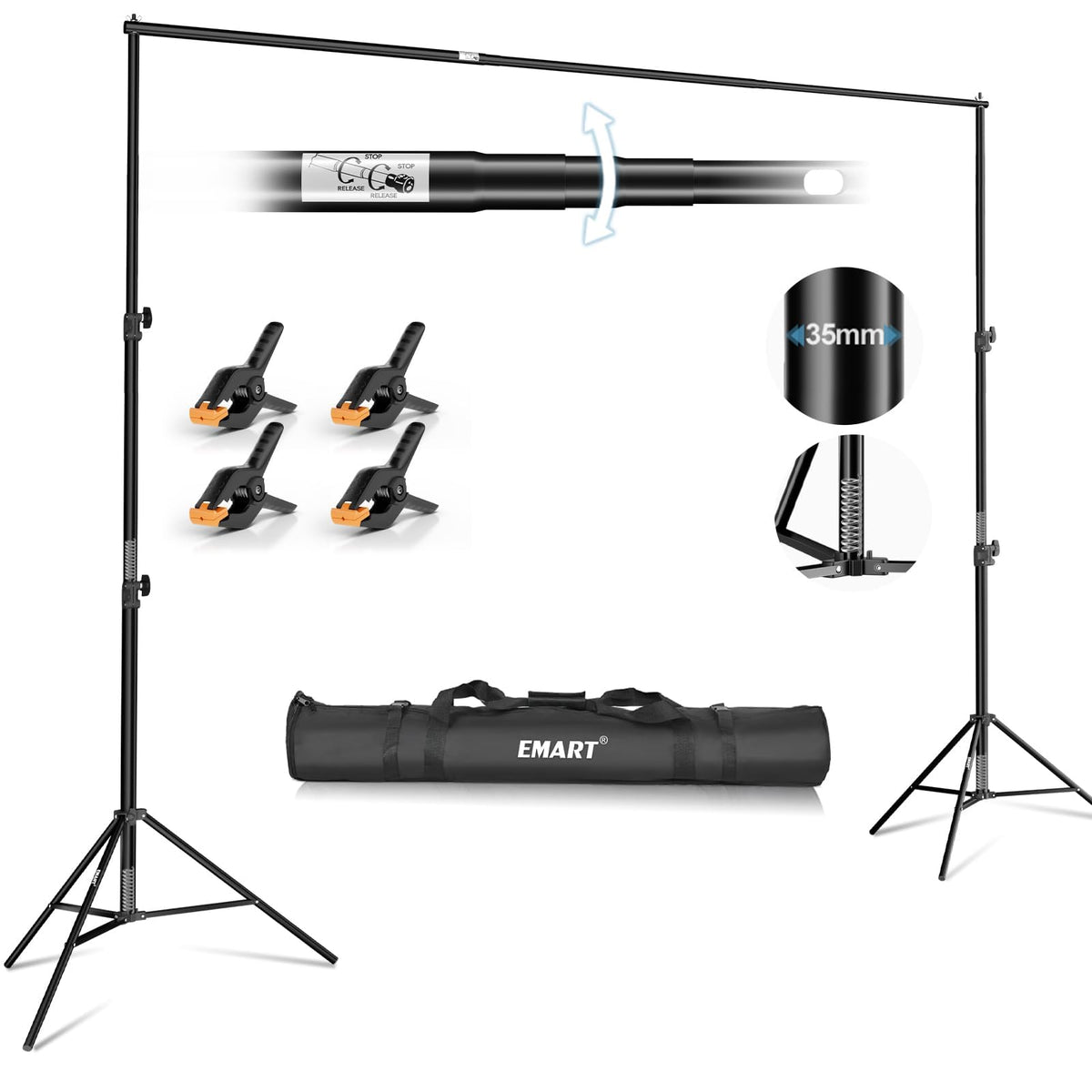 10x10Ft Heavy Duty Adjustable Backdrop Stand L656396