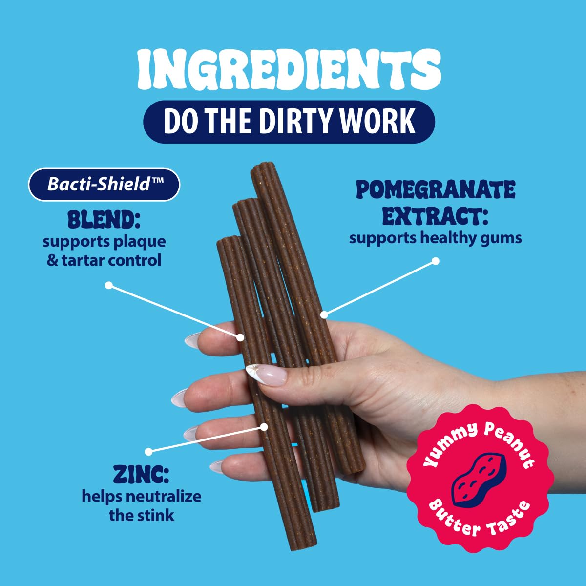15 Ct Dental Treat Sticks for Large Dogs J40830