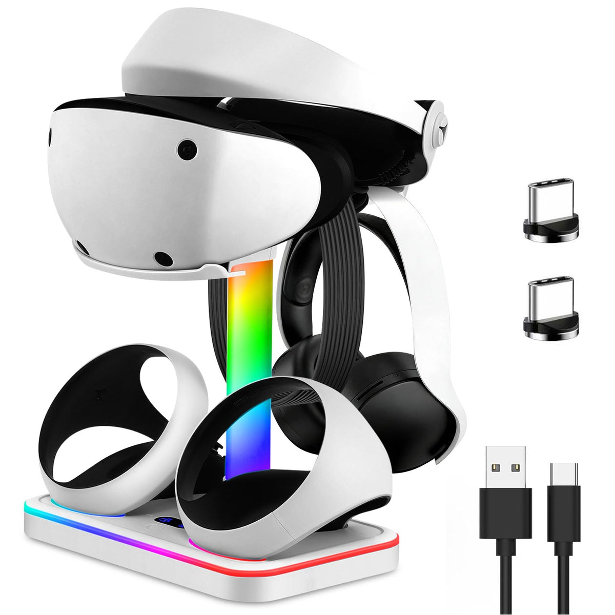 Charging Stand for PlayStation VR2 with Controller Charging Dock and Type-C Cable H290913
