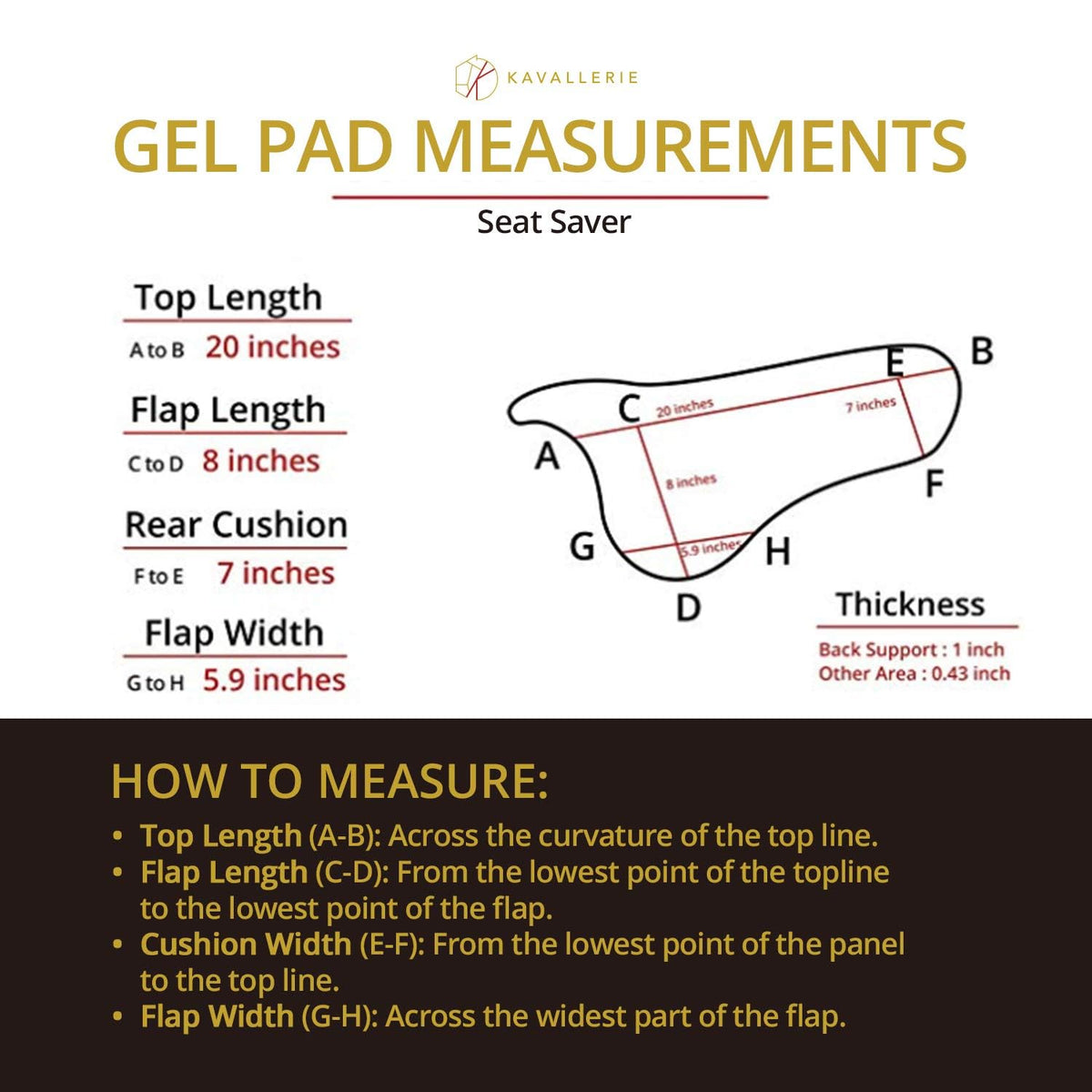 Gel English Saddle Pad X75269