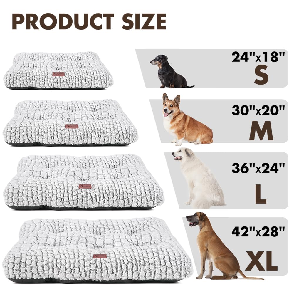 White Dog Crate Pad 24"x18" J699