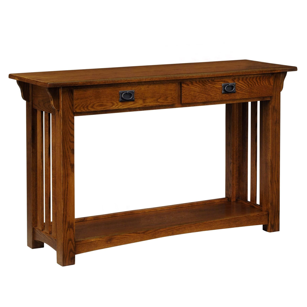 Transitional Solid Ash Console Table with 2 Drawers N104