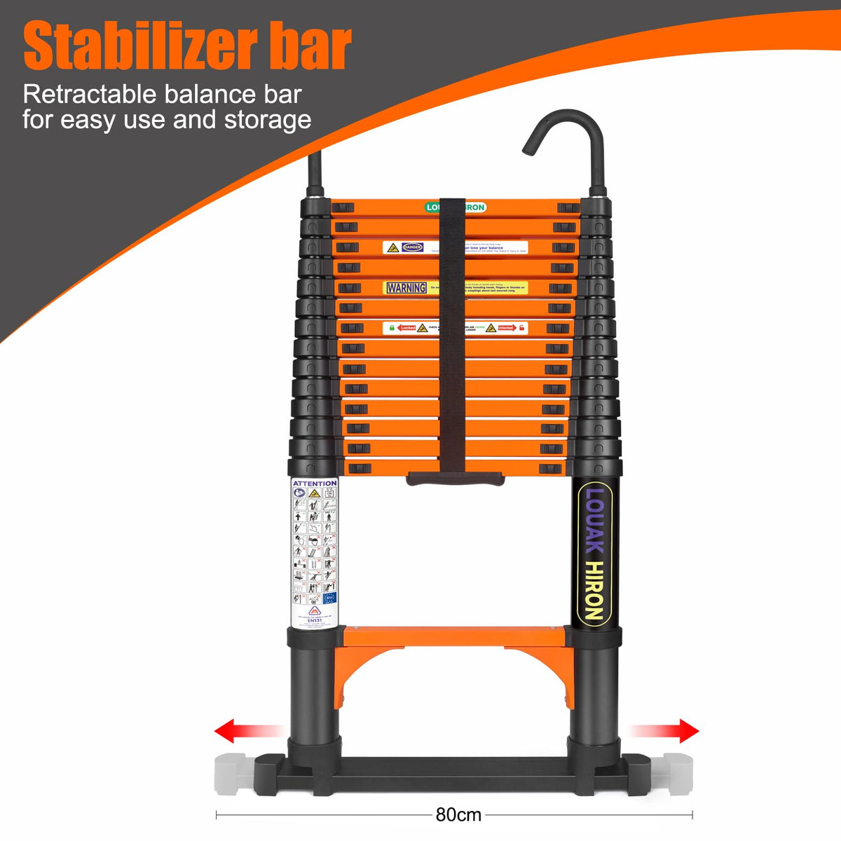 12.5ft Extendable Non-Slip Ladder X396847