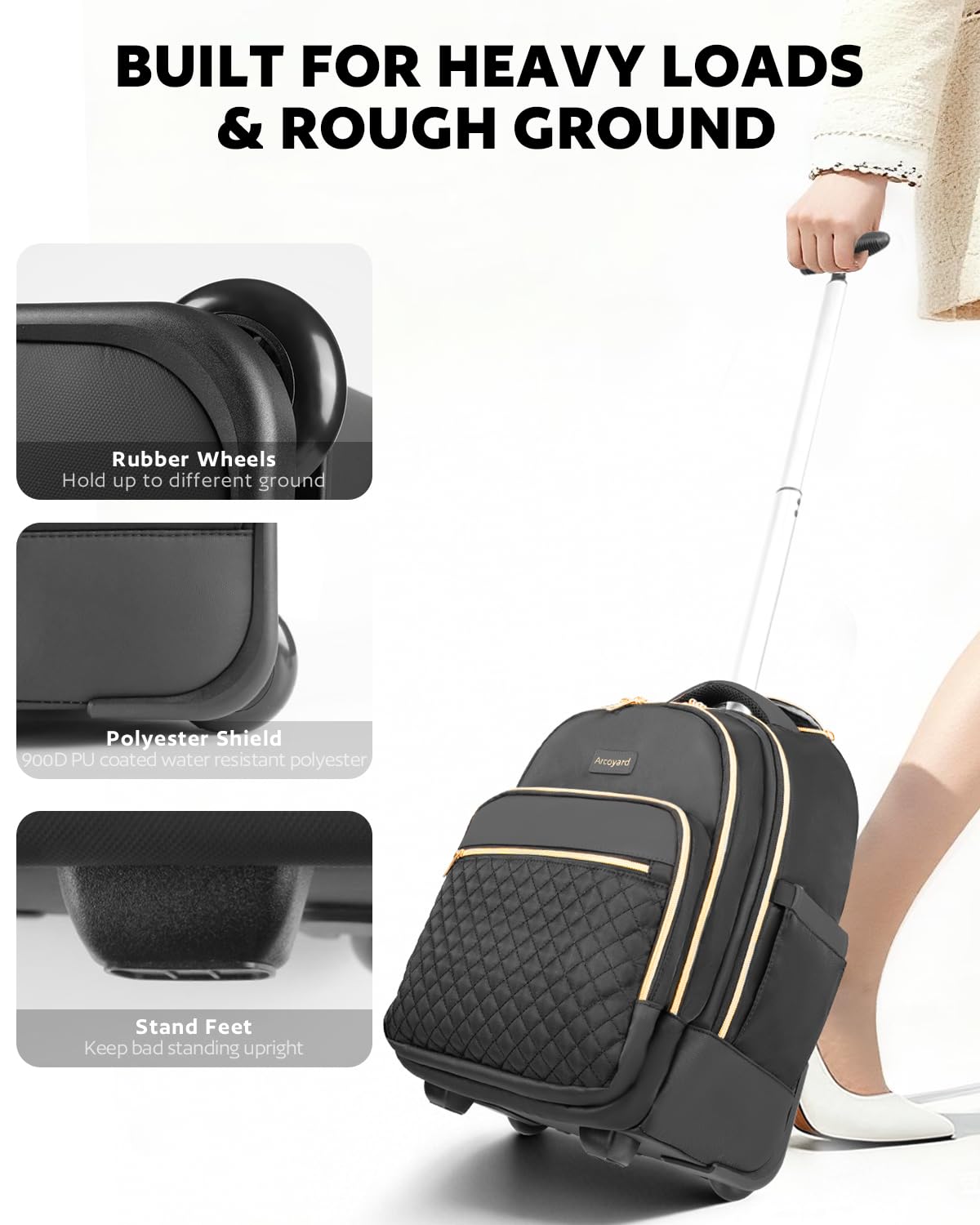 Rolling Backpack with Wheels K8561