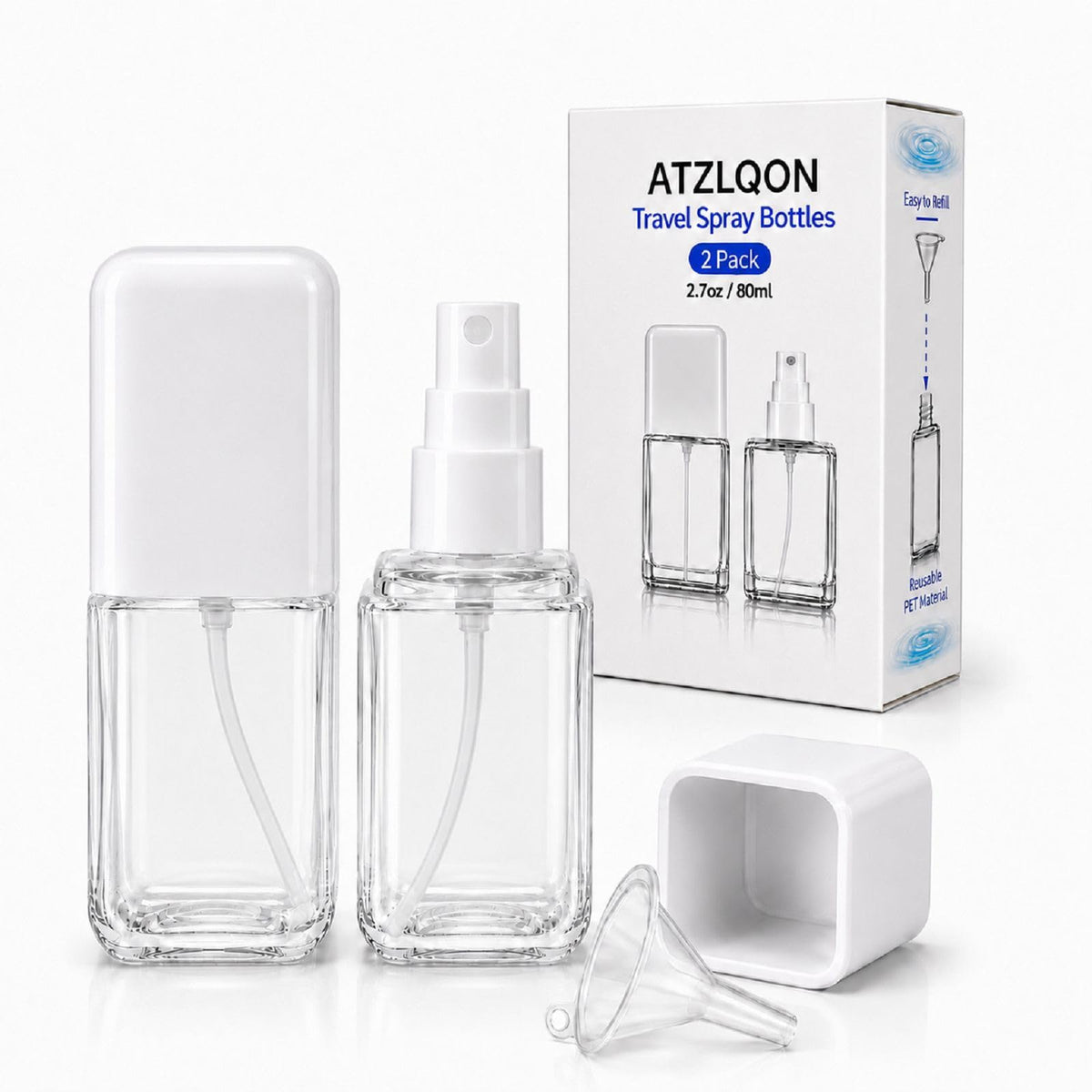 2 Pack 2.7oz Fine Mist Spray Bottles D38379
