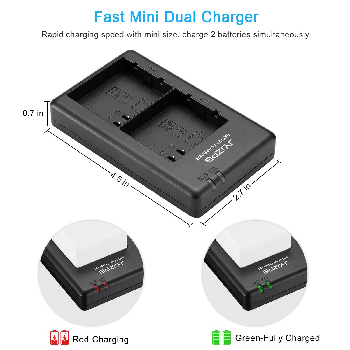 2 Pack 4800mAh Batteries with Dual Battery Charger E11218