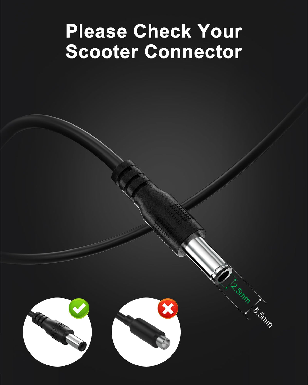 42V 2A Electric Scooter Charger with LED Indicator F915476