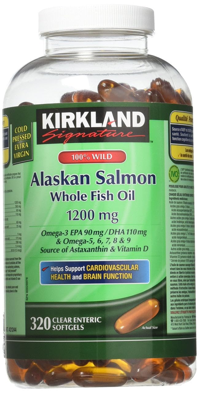 Wild Alaskan Salmon Oil 1200mg 320 Enteric Coated Softgels E2417
