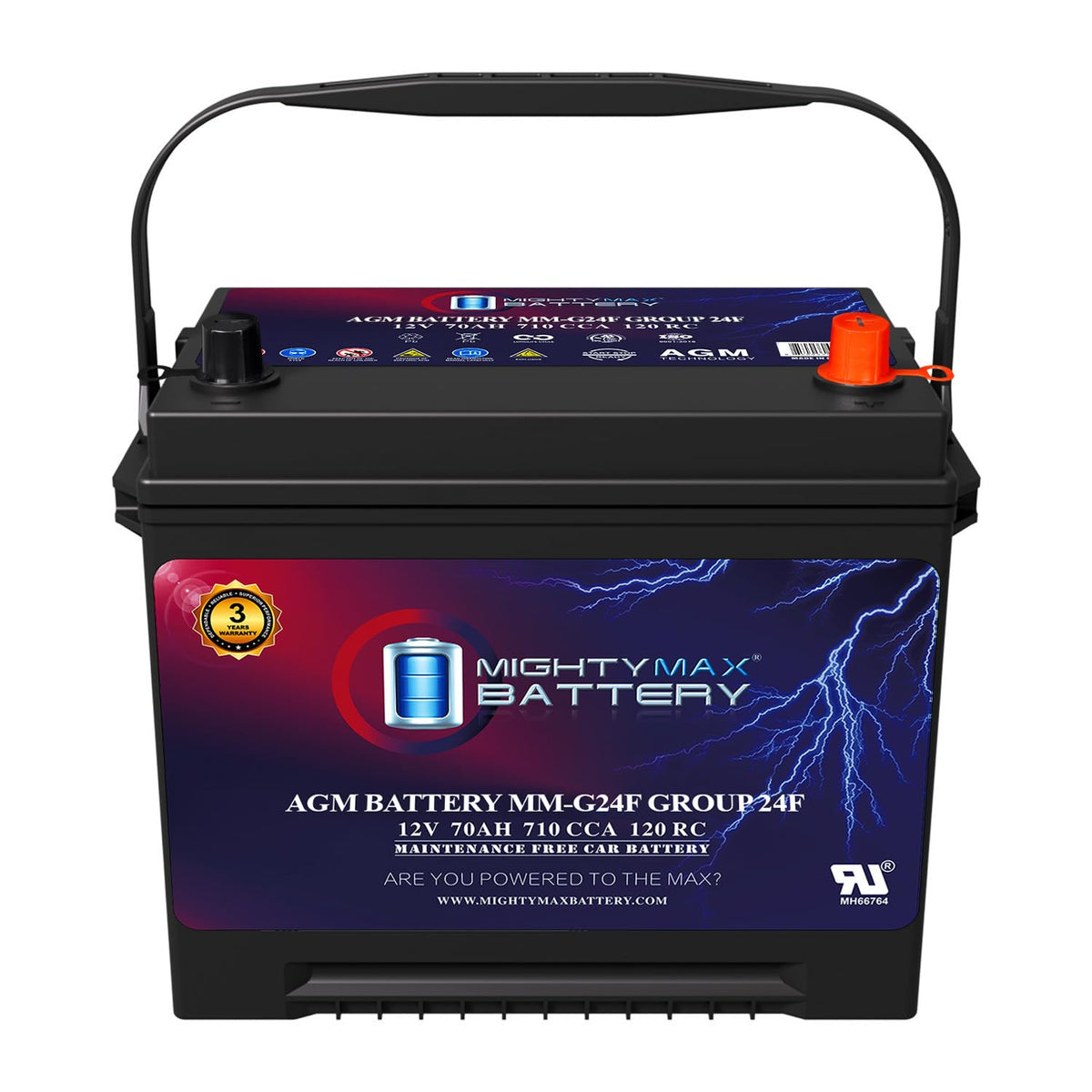12V 70Ah AGM Replacement Battery O730026