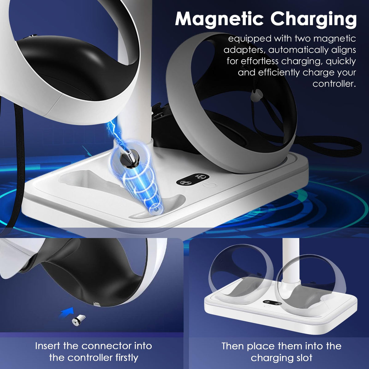 Charging Stand for PlayStation VR2 with Controller Charging Dock and Type-C Cable H290913
