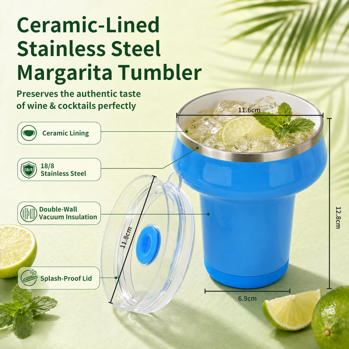 16oz Insulated Tumbler with Lid & Straws N755475