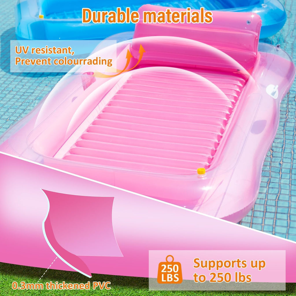 Inflatable Tanning Pool Lounger Float with Sprinkler U70131