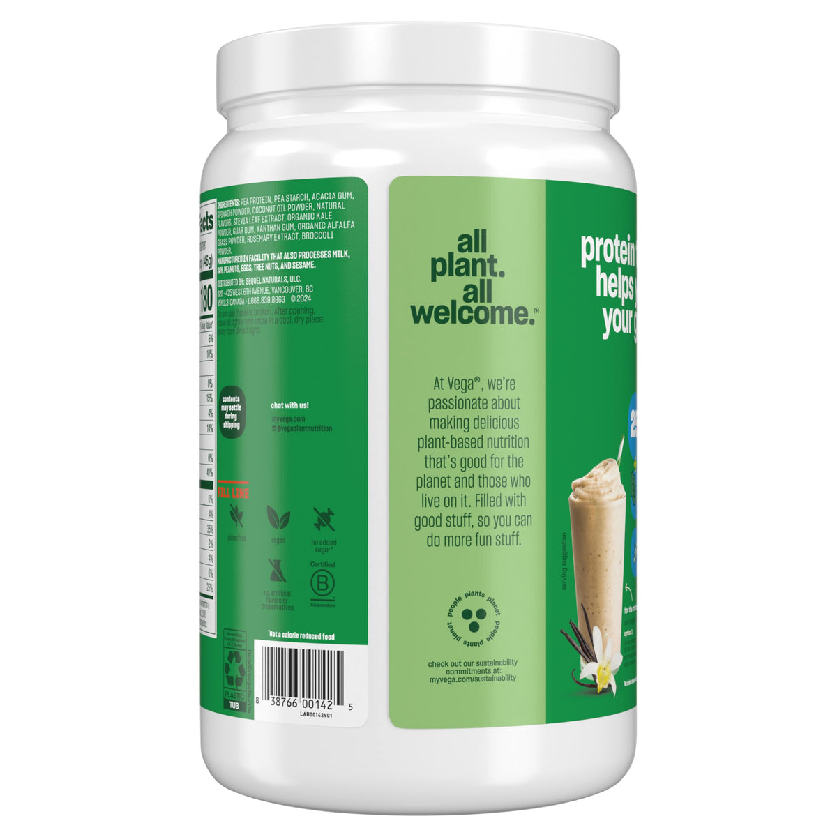 Vanilla Plant Based Protein Powder I438
