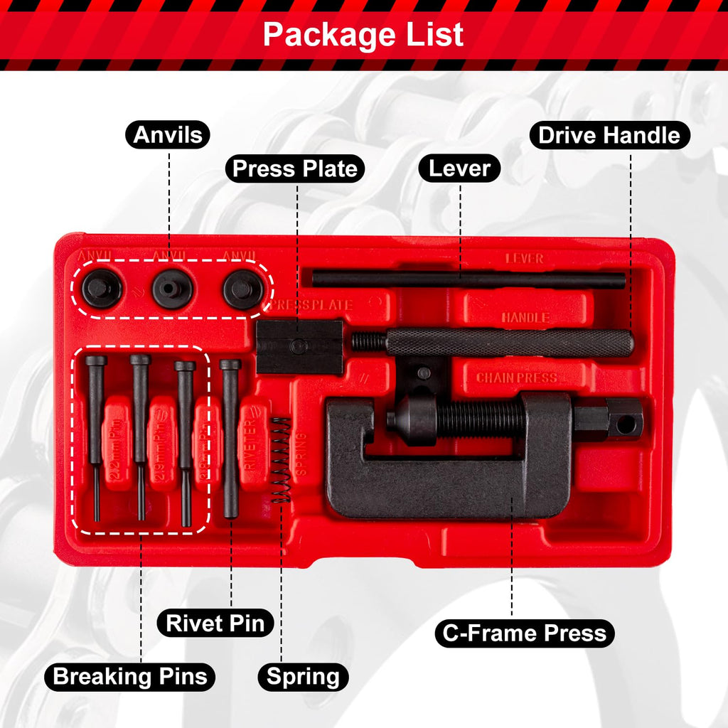 13 Pcs Motorcycle Chain Breaker Tool Kit S814