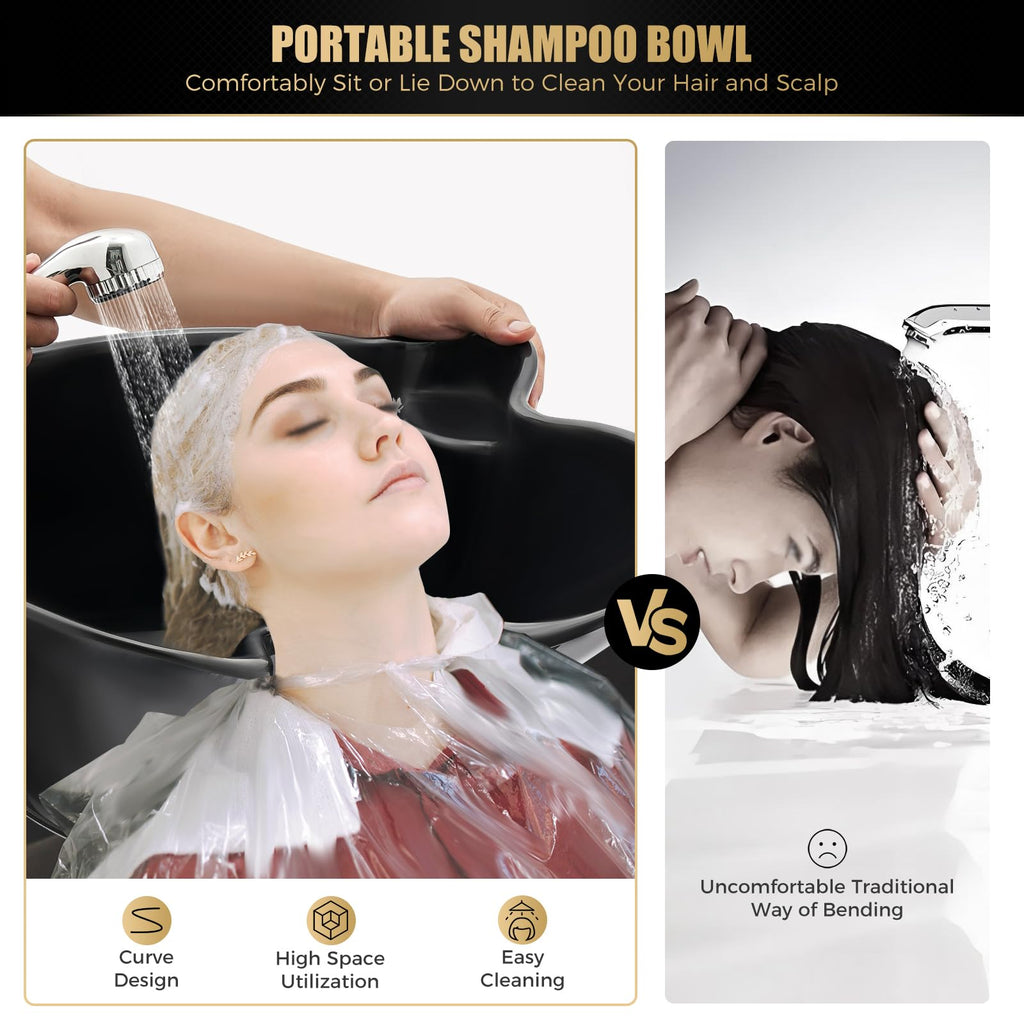 Portable Shampoo Bowl with Water Tank and Electric Pump M16110