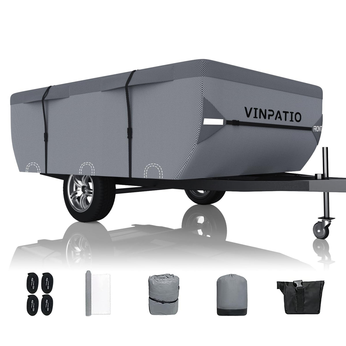 Waterproof Anti-UV Pop Up Camper Cover Fits 14'-16' Trailers P421731