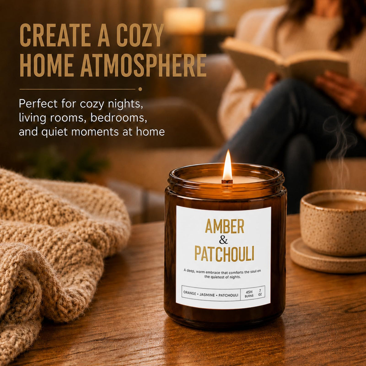 4 Pack Scented Candle Set with Wooden Wick I74291