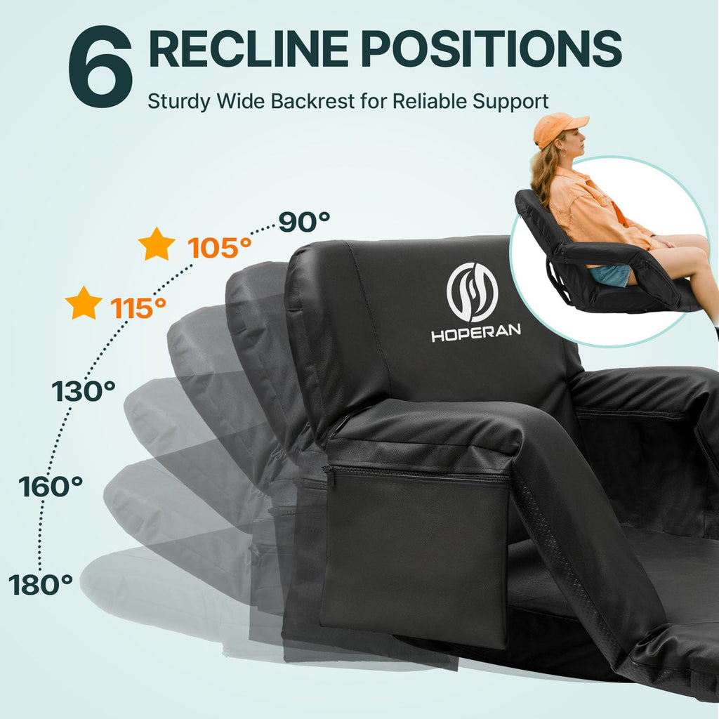 25in Stadium Seats for Bleachers with Back Support, Extra Wide, 1PC M24660