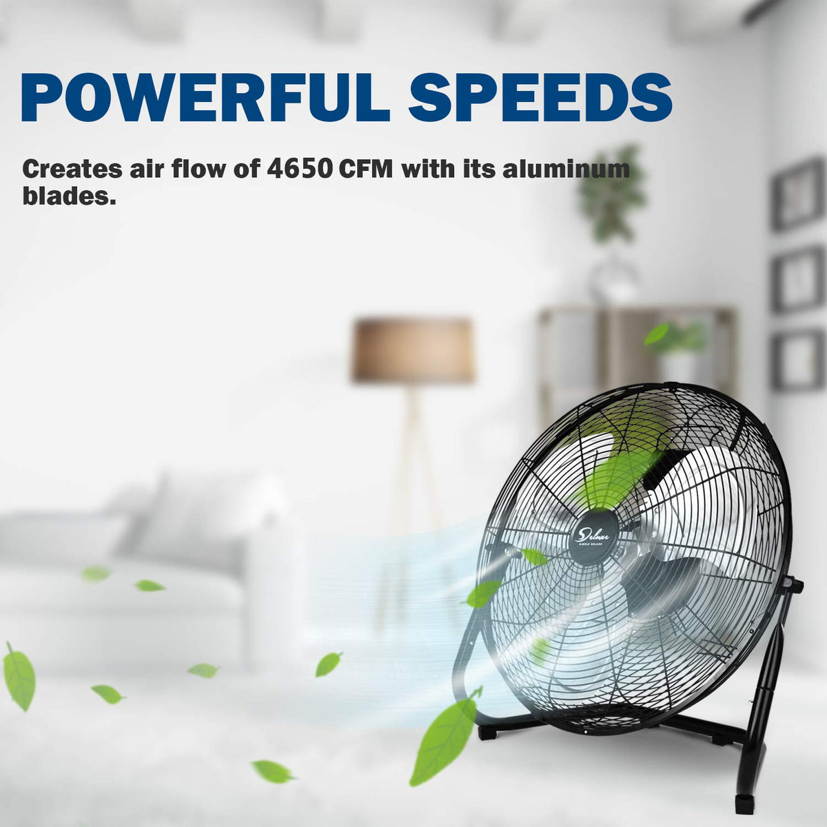 20 Inch 3-Speed High Velocity Metal Industrial Floor Fan G142691