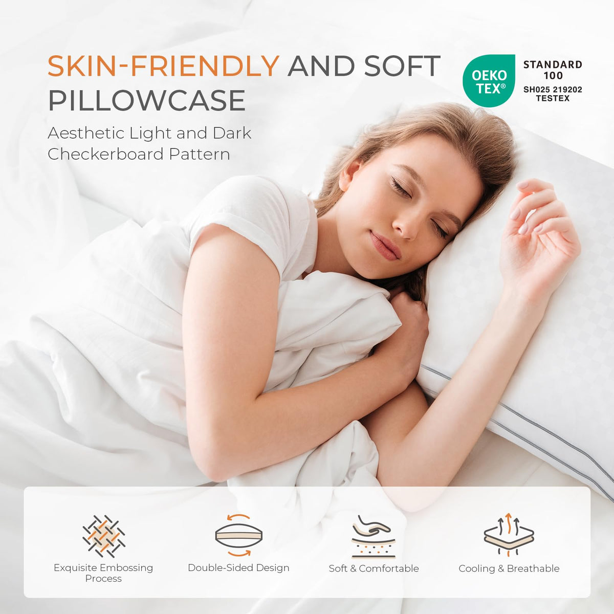 King Size Set of 2 Gusseted Bed Pillows V207732