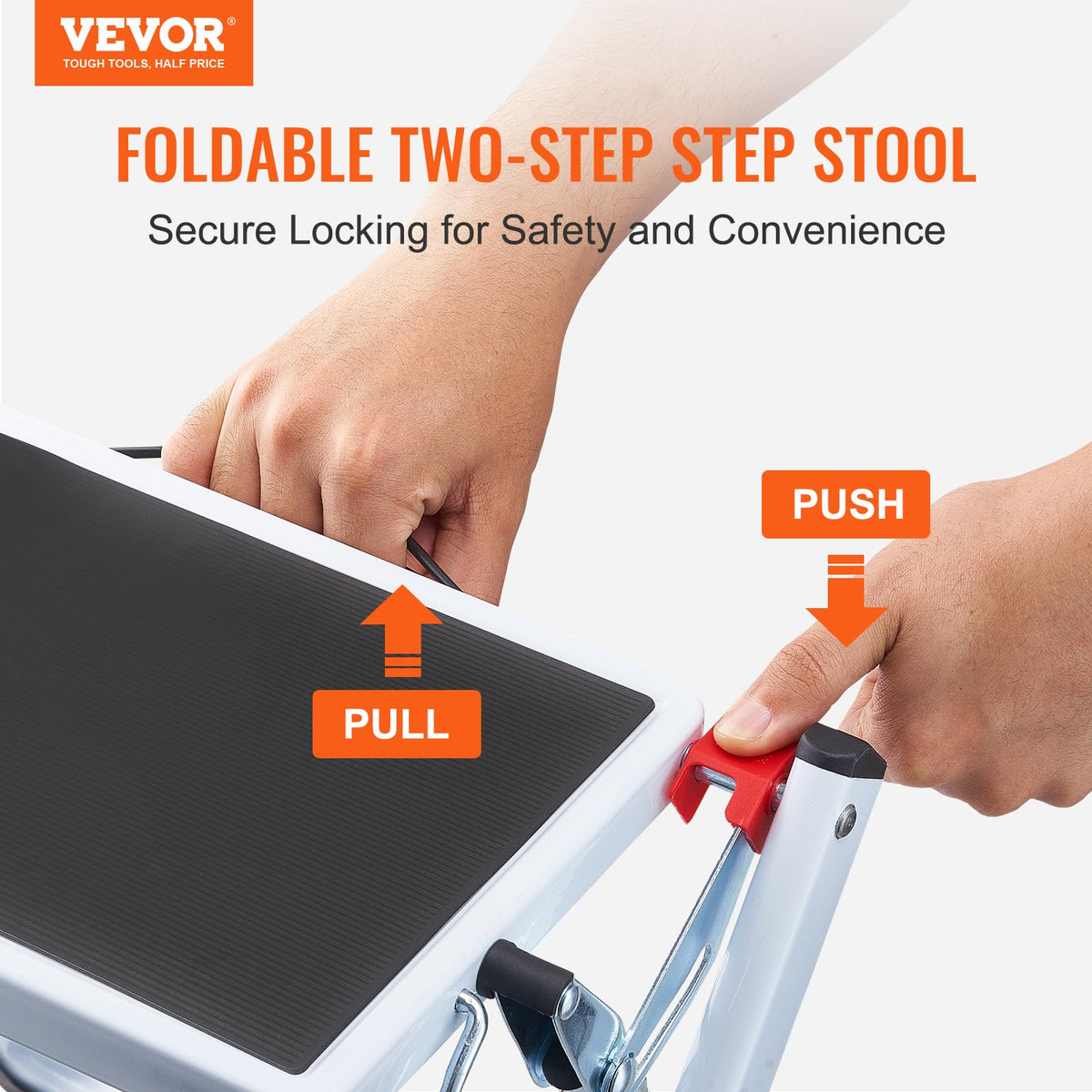 2-Step 330lbs Capacity Folding Steel Step Stool Z197739