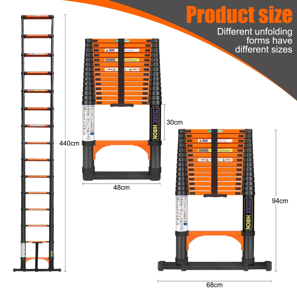 12.5ft Extendable Non-Slip Ladder X396847