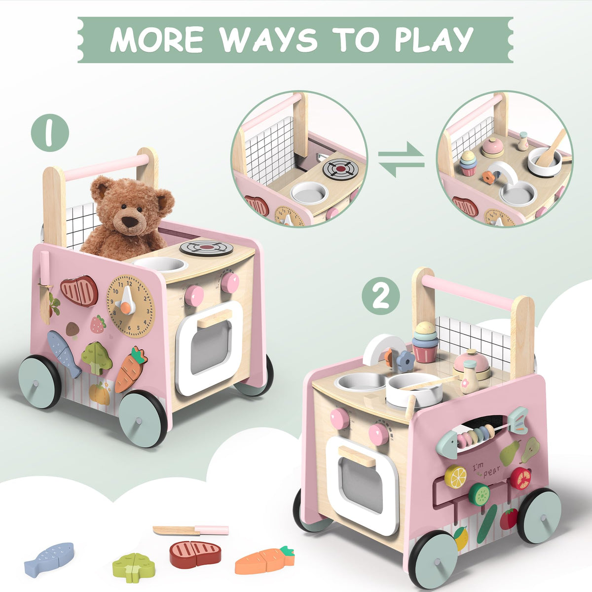 Wooden Baby Walker 4-in-1 T467