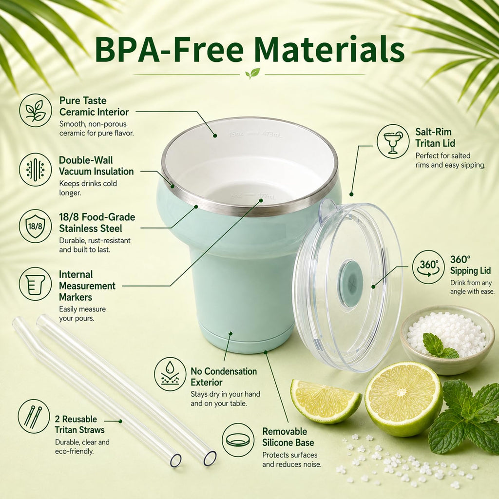 16oz Insulated Tumbler with Lid & Straws N755475