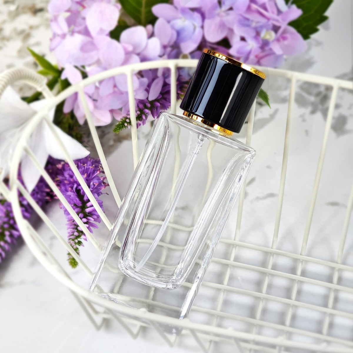 2 Pack 50ml Glass Spray Perfume Bottle Atomizer F2231