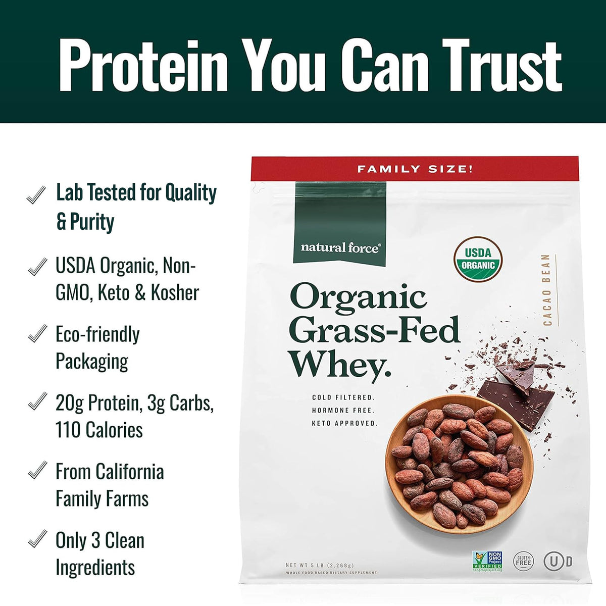 Chocolate Whey Protein Powder, 5 lbs Y2699