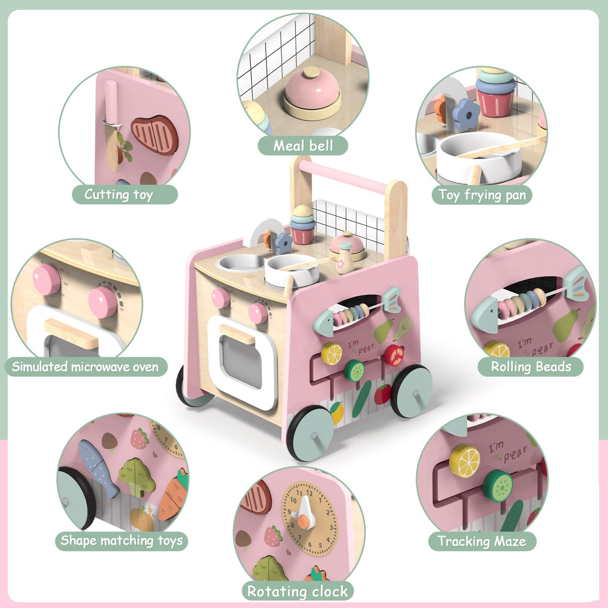 Wooden Baby Walker 4-in-1 T467