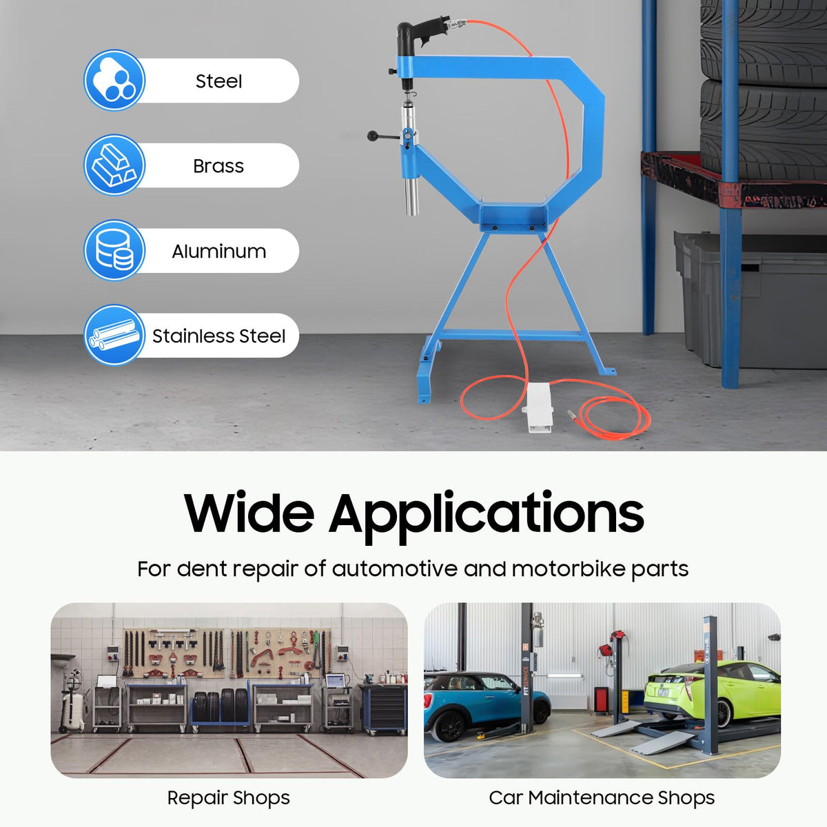 Pneumatic Planishing Hammer Metal Fabrication Set W6777
